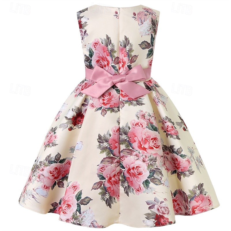 kinderkleidung Mädchen Party Kleid Blumen Ärmellos Leistung Geburtstag Krawattenknoten Schön Süß Baumwolle Knielang abendkleider Schaukelkleid A Linie Kleid Sommer 4 Jahre + Rosa Rote Rosenrot 2026 - $29.99 –P12