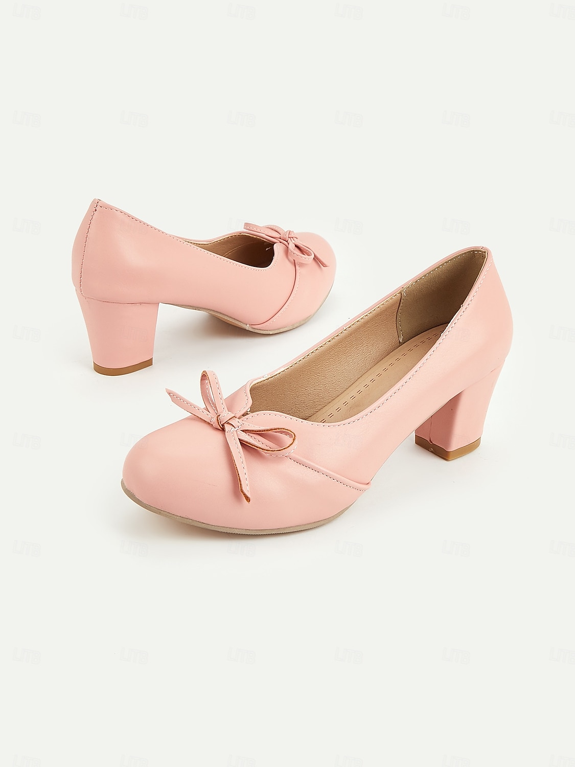 Dámské Podpatky Retro Práce Denní Mašle Kačenka Oblá špička Elegantní Vinobraní Roztomilý PU Povaleč Mandlová Černá Bílá 2025 - $42.99 –P3