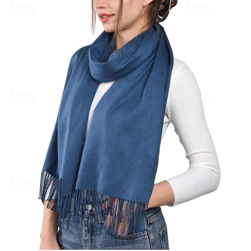 xale de pashmina macio e sedoso envolve lenço de cores sólidas para vestidos de noite de casamento de 2025 por $15.49 –P8