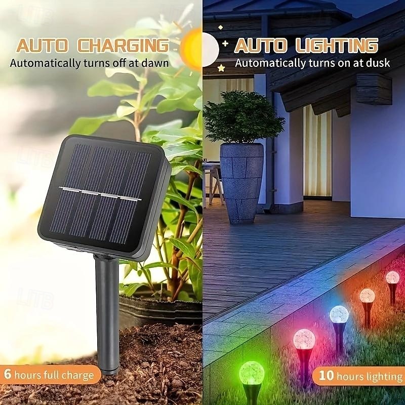 1 kpl aurinko vedenpitävä kupla pallo maadoituspistoke valonauha 30 led sädettä polku sisäpihan puutarha nurmikon koristelu tunnelma valonauha 2025 - $15.99 –P9