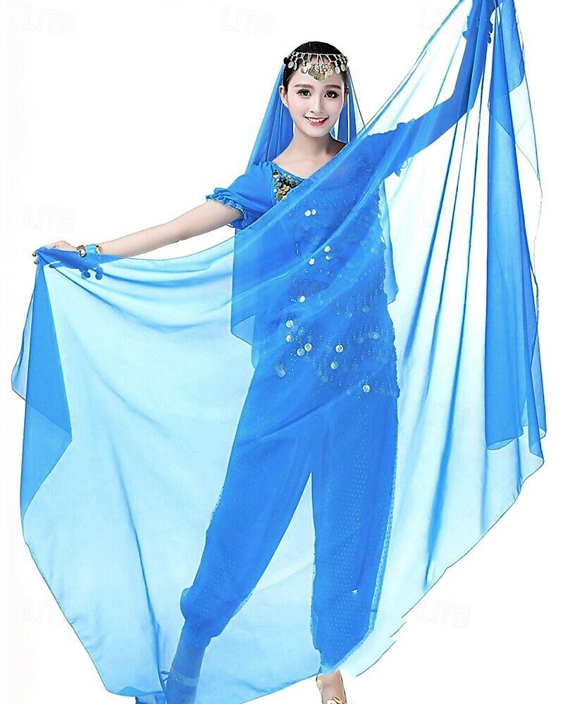lichtgewicht chiffon handsjaal buikdanskostuum outfit hippe sjaal sjaals sluiers (alleen sjaal) 2025 - $8.99 –P9