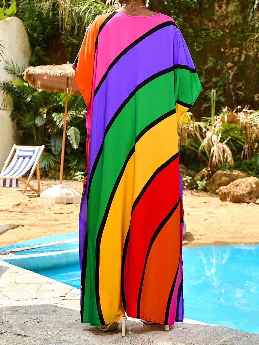 Damen Badeanzug Zudecken Schwimm-Kleid Bademode Patchwork Urlaub Strandbekleidung Farbblock Rundhalsausschnitt Langarm Badeanzüge 2025 - $34.99 –P3
