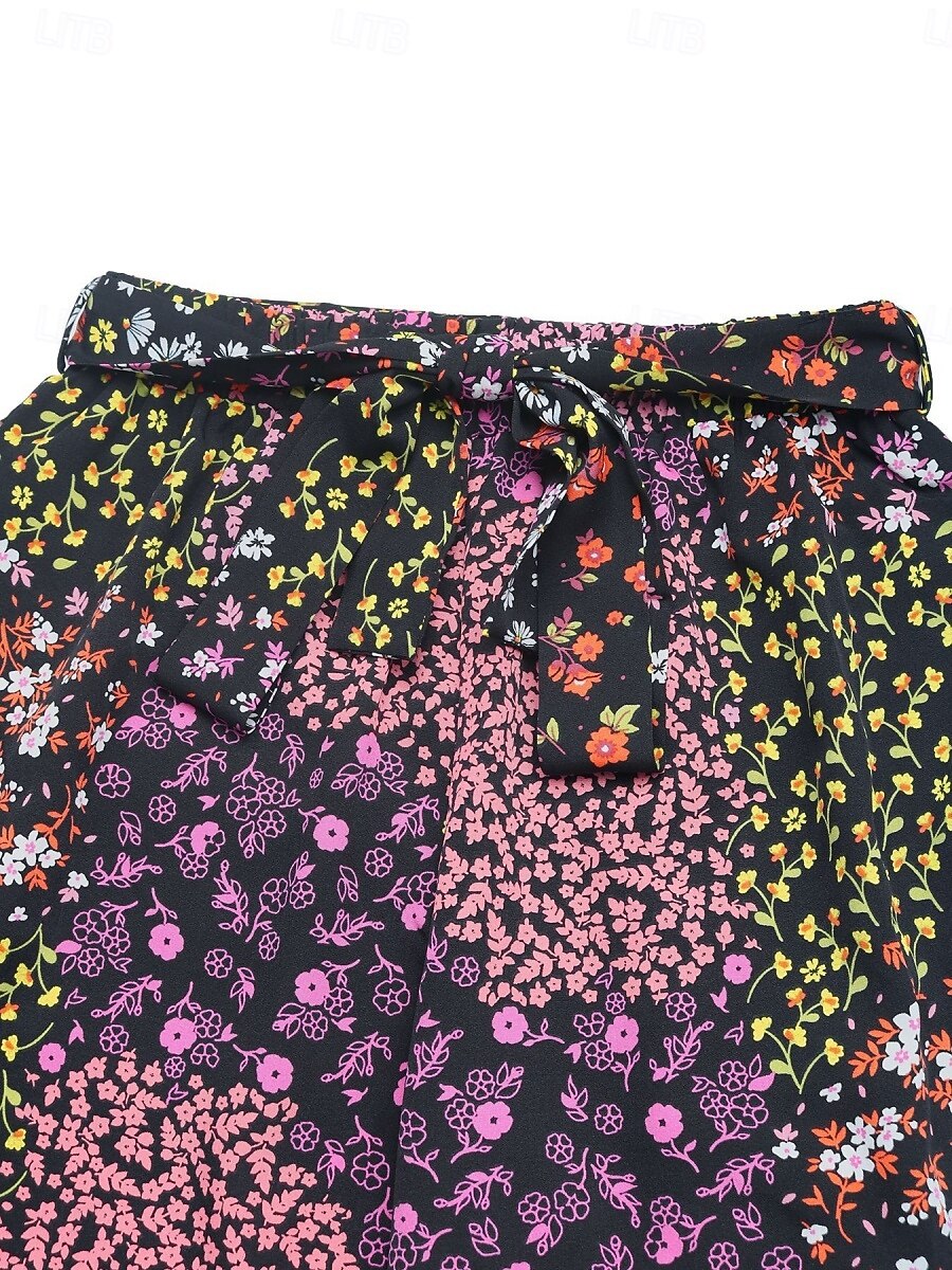Dam Brett skaft Kinesiska Mode Streetwear Fullängd Hög midja Leopard Ficka Elastiskt midjeband Tryck Bekväm Mjuk Microelastisk Utomhus Gata Svart Sommar Vår Normal 2025 - $26.99 –P10