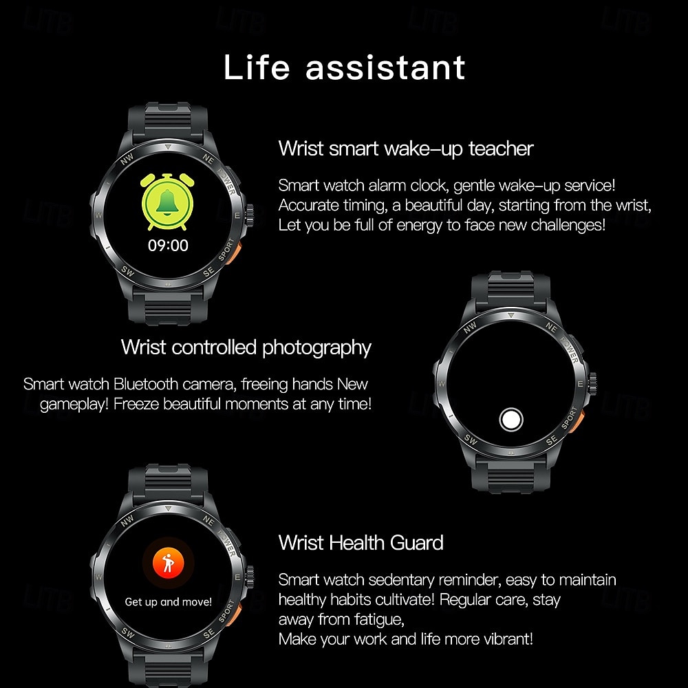 696 AK77 Smart Watch 1.43 inch Smart Band Fitness Bracelet Bluetooth Pedometer Call Reminder Sleep Tracker Compatible with Android iOS Women Men Hands-Free Calls Message Reminder Camera Control IP 67 2025 - $57.99 –P15