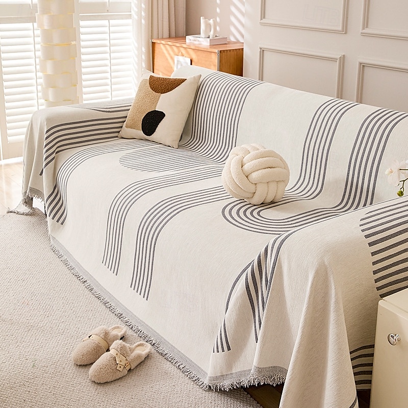 copridivano in ciniglia bifacciale, copridivano in ciniglia reversibile, copridivano, asciugamano per divano, coperta con nappe, copridivano antigraffio per gatti del 2025 a $19.99 –P3