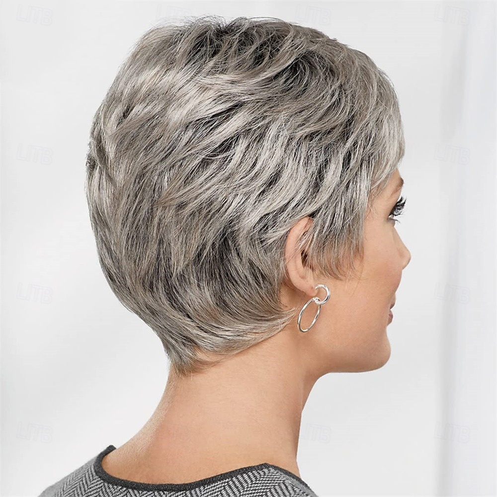 Casey Whisperlite wig curto ultra-chic peruca pixie com camadas retas / tons multi-tonais de loiro prateado marrom e vermelho de 2025 por $24.99 –P10