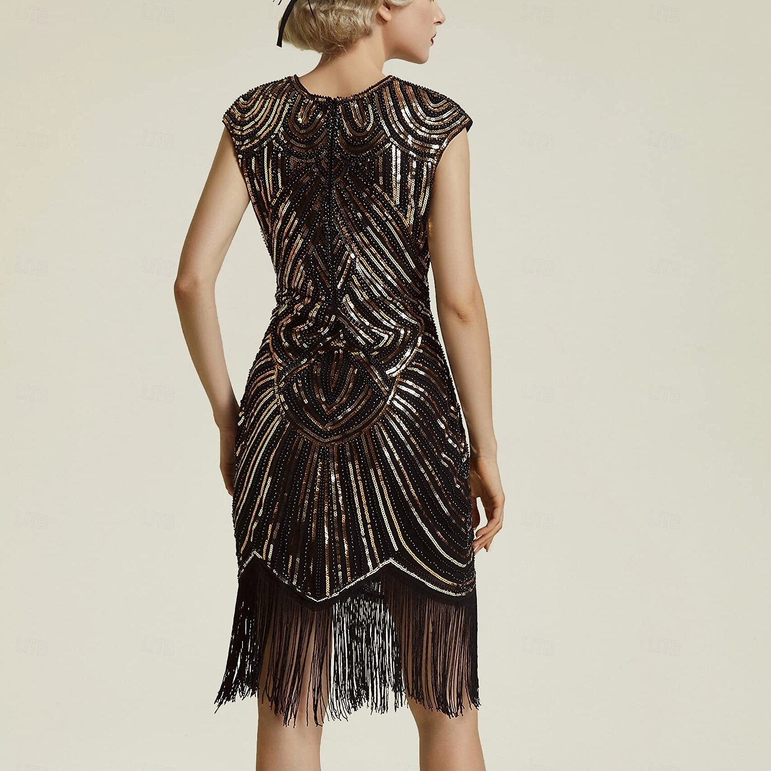 20s cocktail dresses Roaring 1920s Dress Knee Length Flapper Dress Dress Halloween Costumes Juliet Sleeve The Great Gatsby Charleston Sequins Embroidered Fancy Dress Women's Wedding Party Wedding Guest 2026 The full fringe design is guaranteed to inject plenty of movement into routines 1920s Flapper Dresses | Great