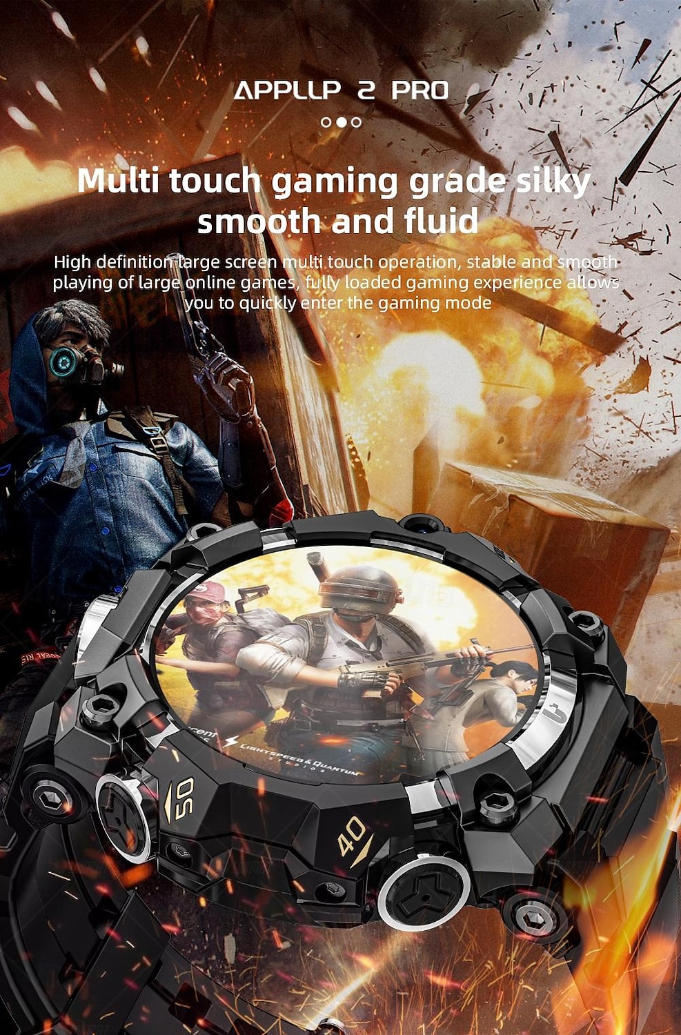 LOKMAT APPLLP 2 PRO Smart Watch 1.508 inch 4G LTE Cellular Smartwatch Phone 3G 4G Bluetooth Pedometer Call Reminder Heart Rate Monitor Compatible with Android iOS Women Men GPS Hands-Free Calls Media 2025 - $185.99 –P12