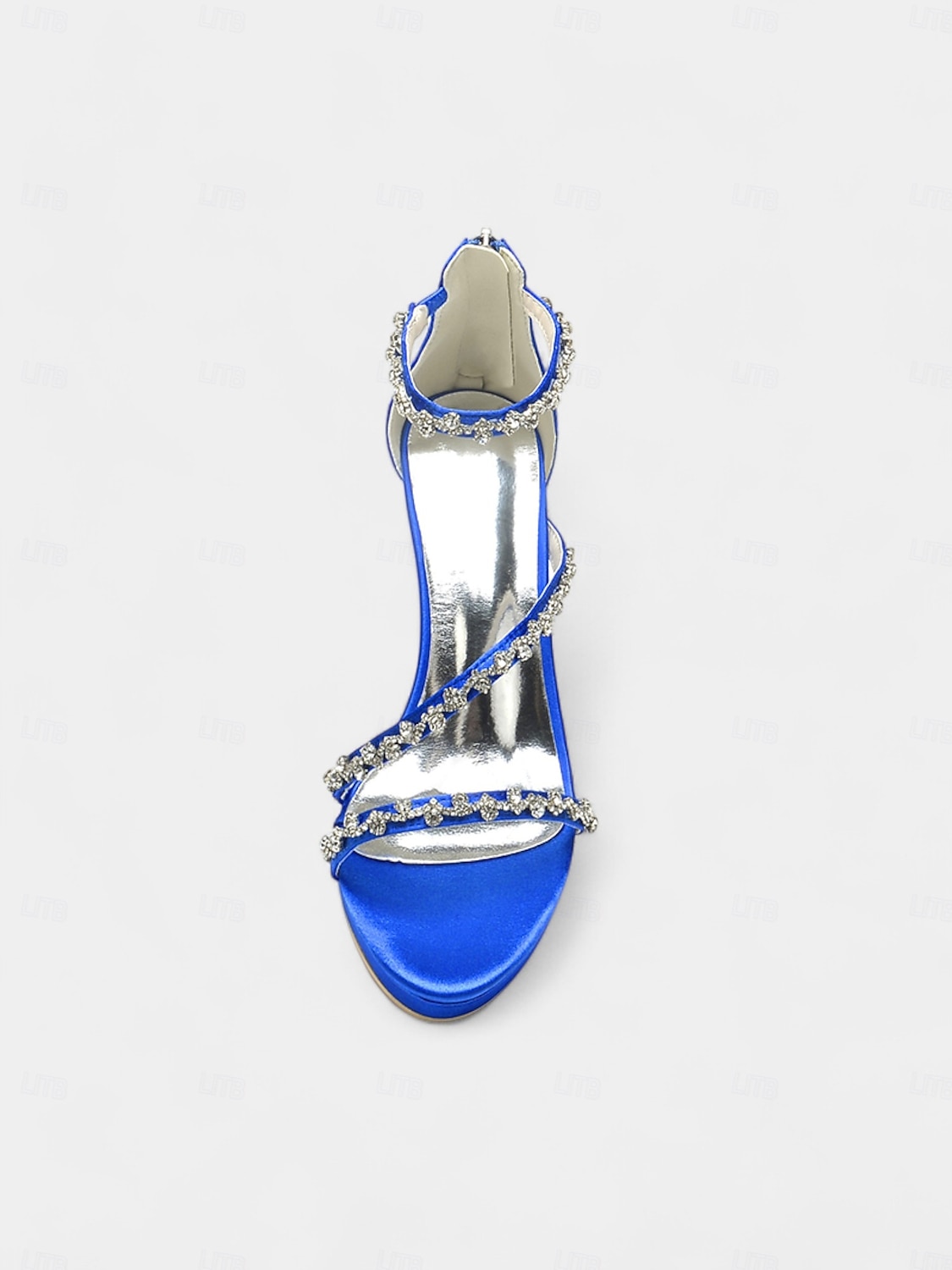 elegante, mit Strasssteinen verzierte Satin-High-Heel-Sandalen für Damen - perfekt für Hochzeiten und formelle Anlässe 2025 - $69.99 –P4
