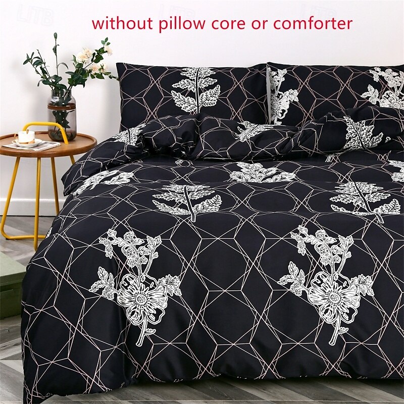 King Size Duvet Cover Set Simple Kingsize Bedding Bed Set Soft Brushed Microfiber with Zipper Closure Quilt Cover with 2 Pillowcases 2025 - $68.99 –P2