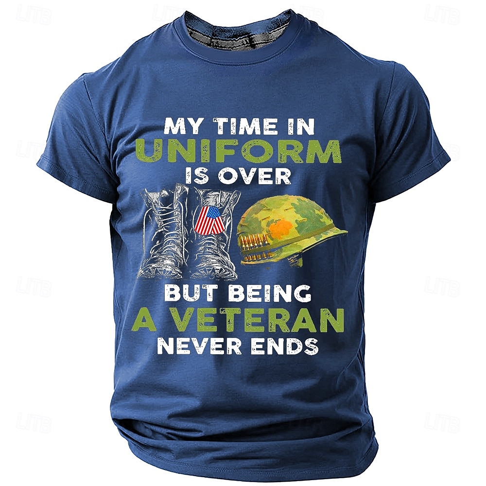 Día de los Veteranos Camiseta Patriota Patriótica de Hombre Veterano Camiseta de Veteranos Camiseta de Manga Corta Camiseta de Impresión 3D Camiseta de Cuello Redondo Estilo Diario Militar Calle 2025 - $17.99 –P1