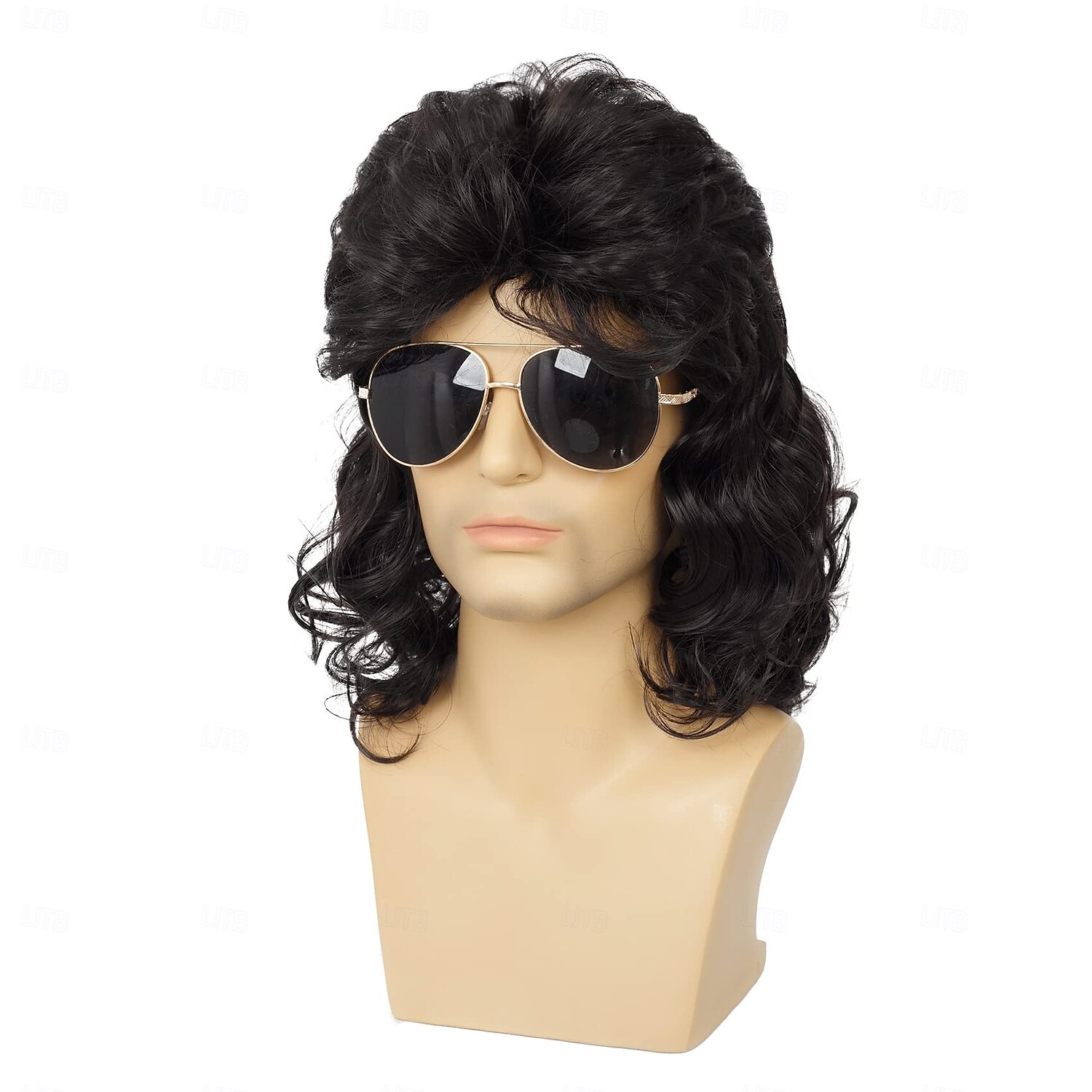 Parrucche Mullet Maschili Parrucca Cosplay Riccia Costume Parrucca Retro Punk Rocker Disco Parrucche Sintetiche Completamente per Carnevale Parrucche di Halloween del 2025 a $17.99 –P4