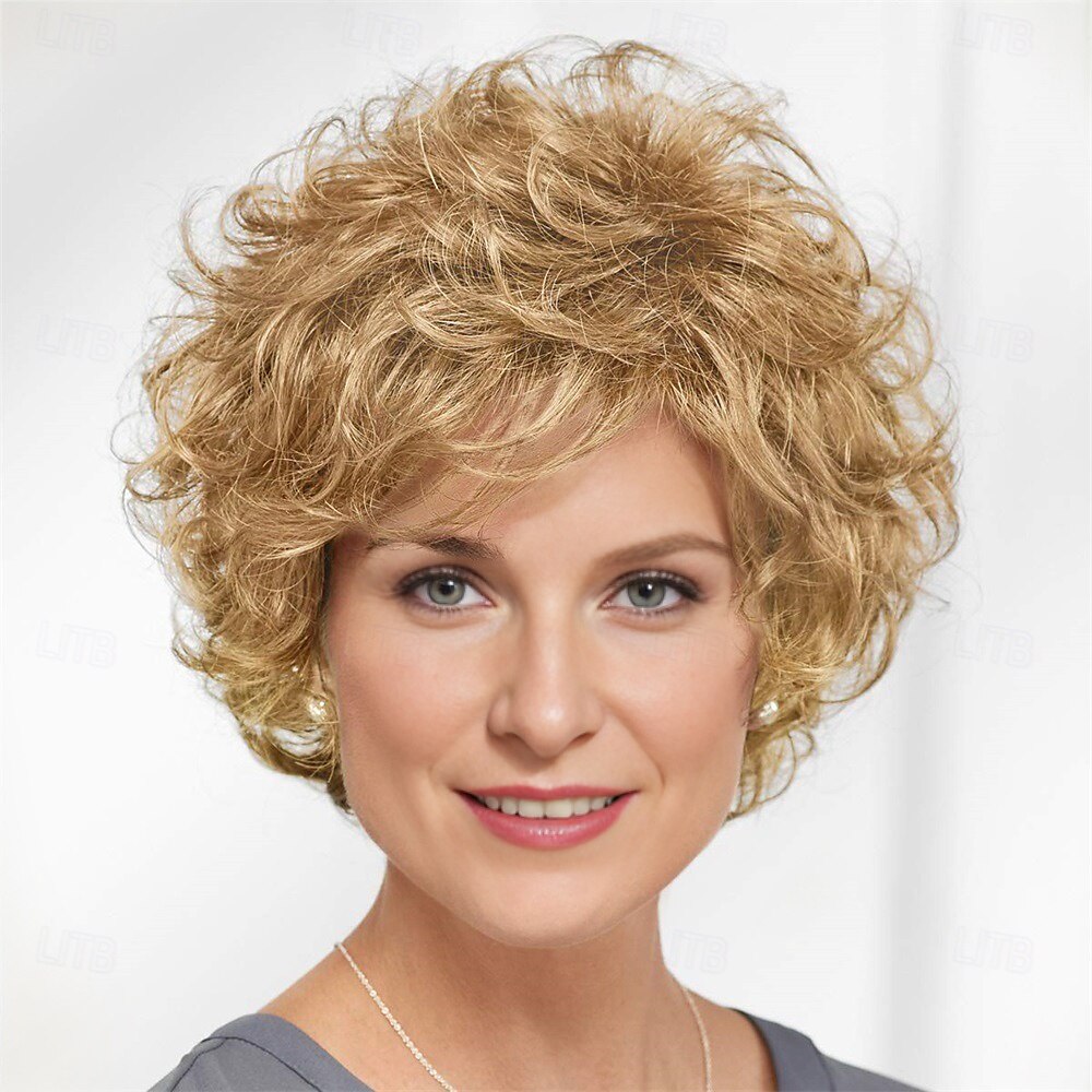 Nora WhisperLite Wig  Short Volume-Rich Layers Of Soft Feathery Waves / Multi-tonal Shades of Blonde Silver Brown and Red 2025 - $24.99 –P10