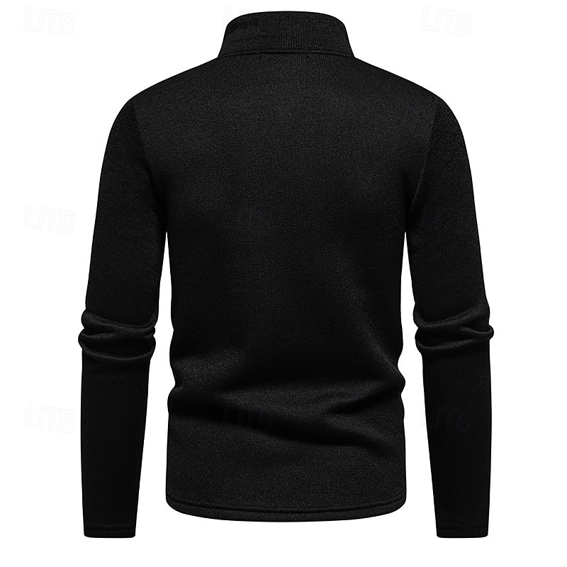 Men's Lightweight Jacket Summer Jacket Casual Jacket Vacation Daily Warm Pocket Fall & Winter Plain Fashion Classic Stand Collar Regular Black White Light Grey Dark Gray Jacket 2025 - $31.99 –P12