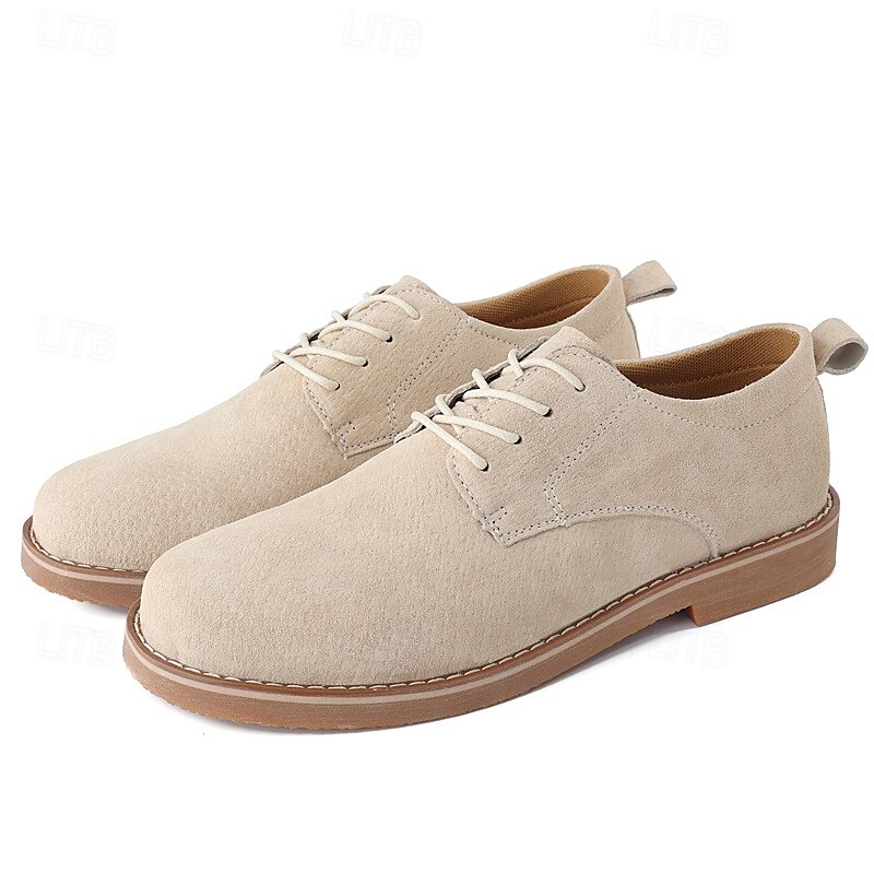 chaussures à lacets en daim marron clair pour hommes – chaussures décontractées confortables pour un usage quotidien et des occasions décontractées élégantes de 2025 ? $46.99 –P7