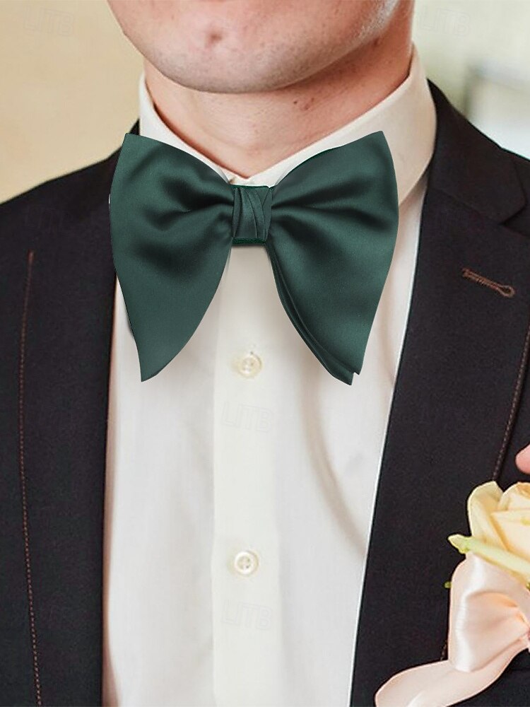 Men's Burgundy Satin Bow Tie – Classic Formal Wedding & Party Accessory 2025 - $9.99 –P5