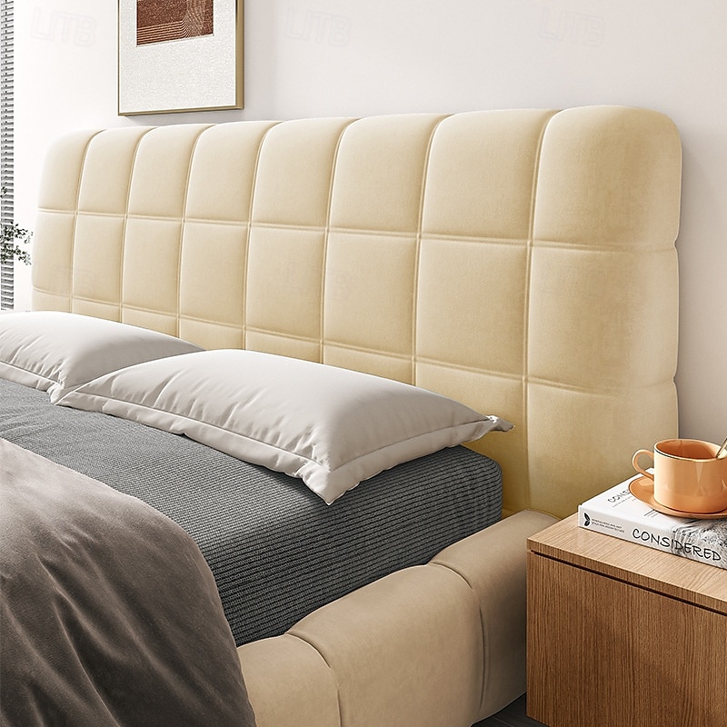 Copritestata in velluto di cristallo con imbottitura in cotone PP, antipolvere &Copri testiera antiurto, queen/king/full, lati elastici adatti a varie testiere del 2025 a $21.99 –P7