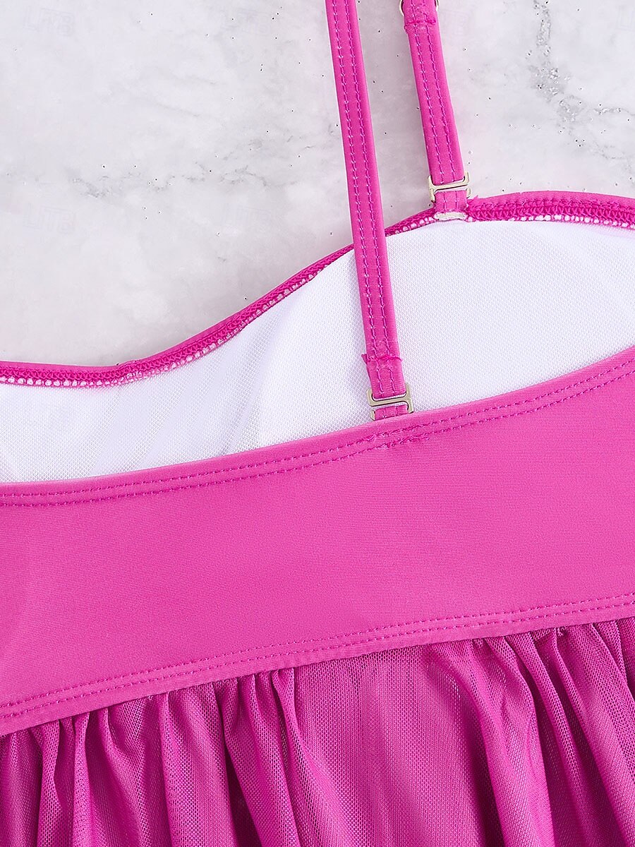 Kvinnors simkläder simklänningar en del tankini baddräkt ryggen bar hög midja smal semester strandkläder enfärgad U-hals ärmlös baddräkter 2025 - $33.99 –P9