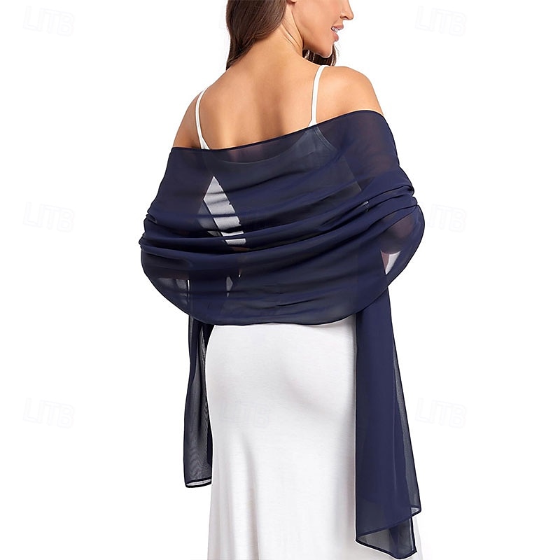 sjal wraps for kvinner bryllup kveld chiffon myke sjal for bryllup gjest brude skjerf 2025 - $14.99 –P14