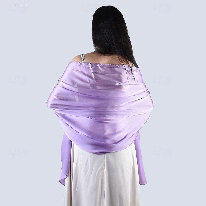 sjal wraps för kvinnor bröllopskväll chiffong mjuka sjalar för bröllop gäst brudscarf 2025 - $17.49 –P15