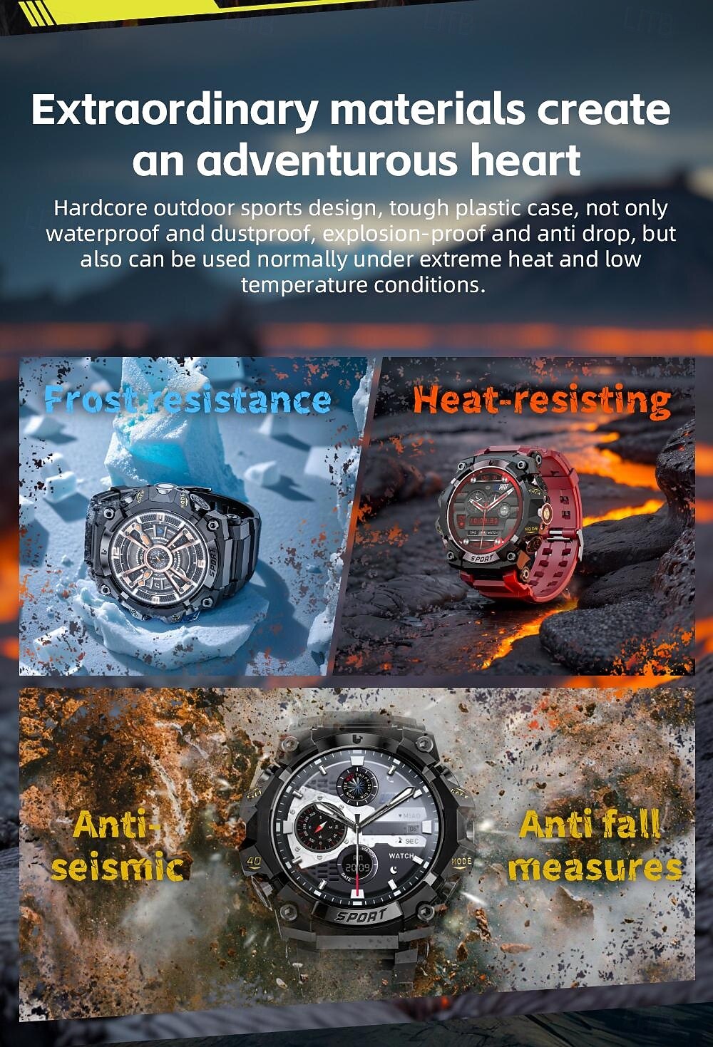 LOKMAT ATTACK 3 PRO Slimme horloge 1.39 inch(es) Smart horloge Bluetooth Stappenteller Gespreksherinnering Slaaptracker Compatibel met: Android iOS Dames Heren Lange stand-by Handsfree bellen 2025 - $46.99 –P3