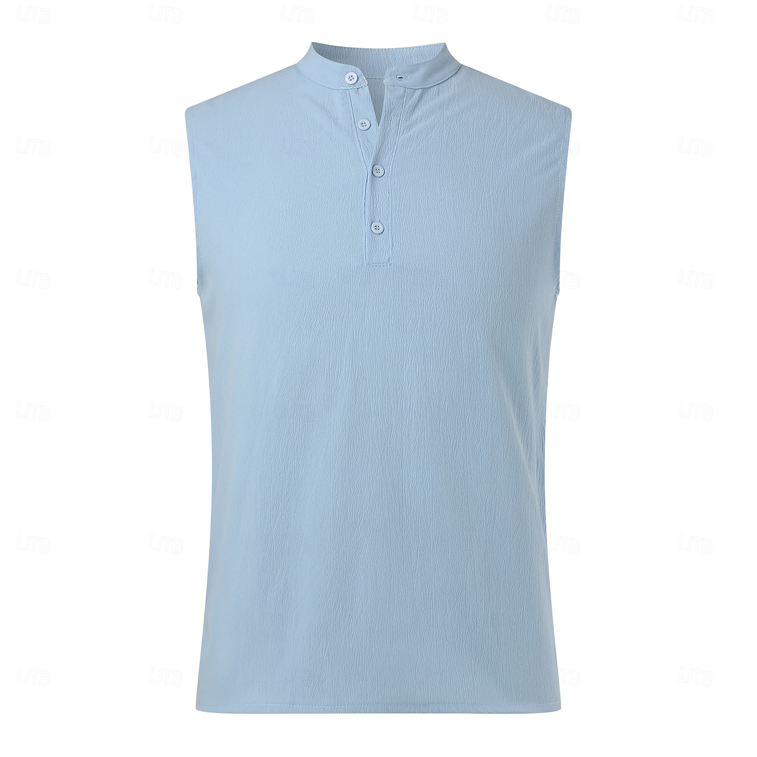 Herren leinenhemd Tank Top Henley Hemd Weste Ärmellos Henley Sommer Einfach Mode Designer Muskel Knöpfe Outdoor Ausgehen Fitnessstudio Schwarz Weiß Marineblau Top T-Shirt für Herren 2026 - $18.99 –P3
