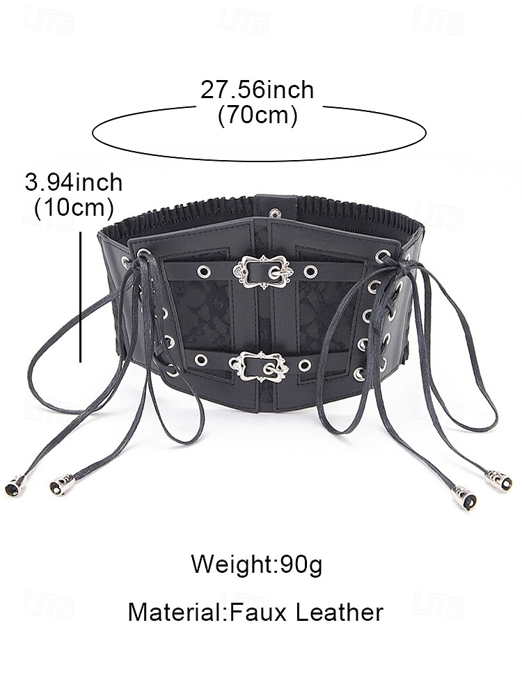 Женский пояс-корсет из коричневой искусственной кожи – регулируемый пояс на шнуровке с винтажной пряжкой, идеально подходит для платьев и повседневных нарядов. 2026 - $14.99 –P6