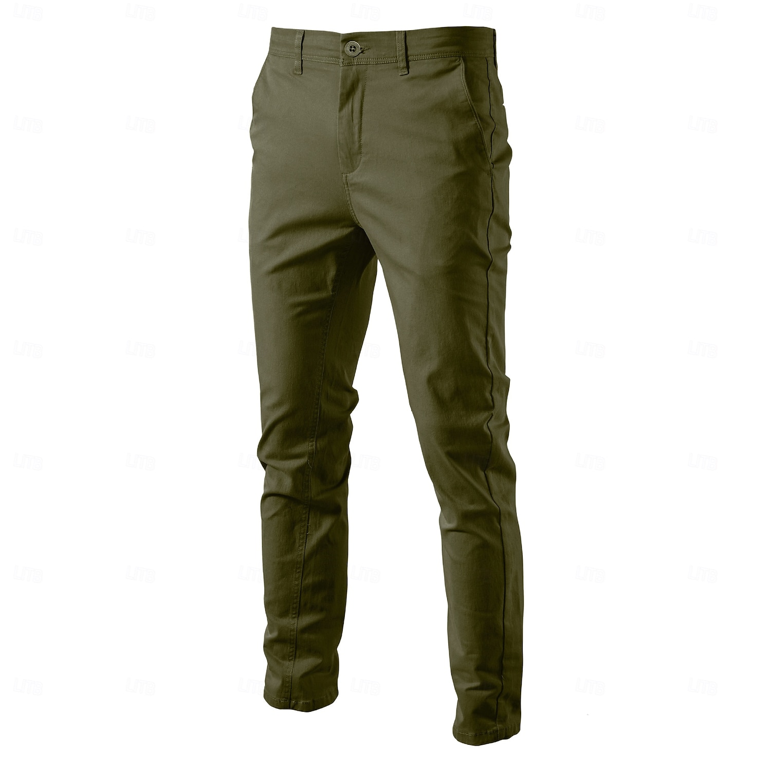 Per uomo Chinos Bottoni Tasca Tinta unica Traspirante Indossabile Lunghezza intera All'aperto Casuale Quotidiano Elegante Semplice Nero Giallo Micro-elastico del 2025 a $34.99 –P5