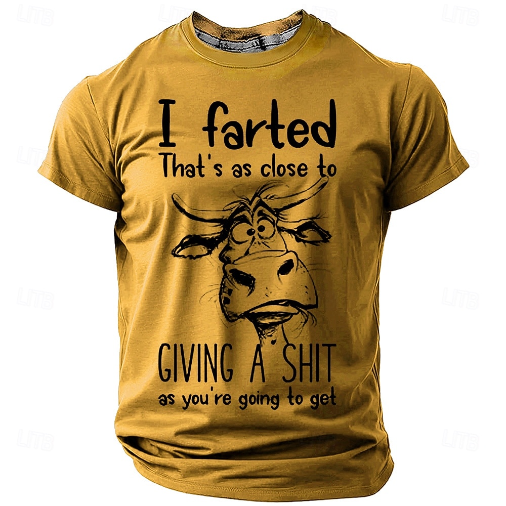 Camiseta Gráfica Masculina Engraçada - Eu Peidei Isso é o Mais Próximo de Me Importar Camiseta de Humor Sarcástico de 2025 por $17.99 –P5