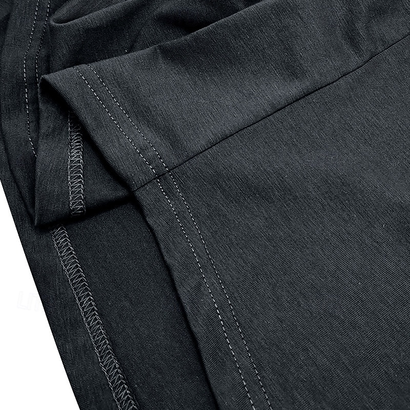 Herren T Shirt Kurzarm Mit Kapuze Frühling & Sommer Sport Mode Täglich Knöpfe Kordelzug Outdoor Alltagskleidung Lässig Schwarz Weiß Grün Top T-Shirt für Herren 2026 - $24.99 –P15