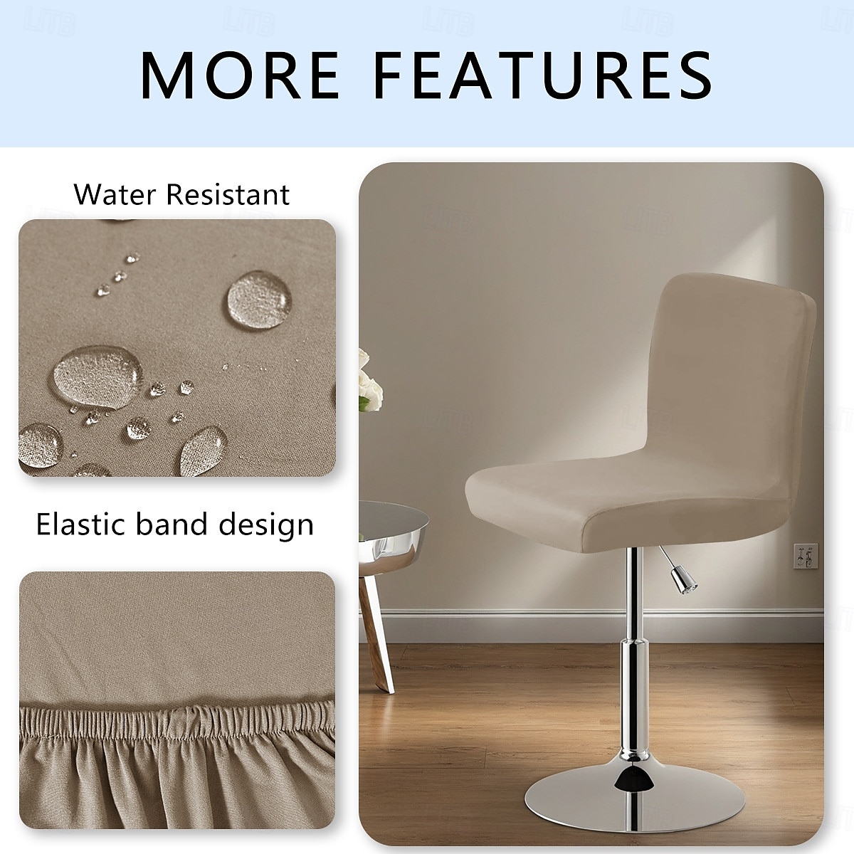 Coprisedia in seta di latte resistente all'acqua, coprisedia girevole quadrata senza braccioli in spandex elasticizzato, sfoderabile e lavabile del 2025 a $9.49 –P17