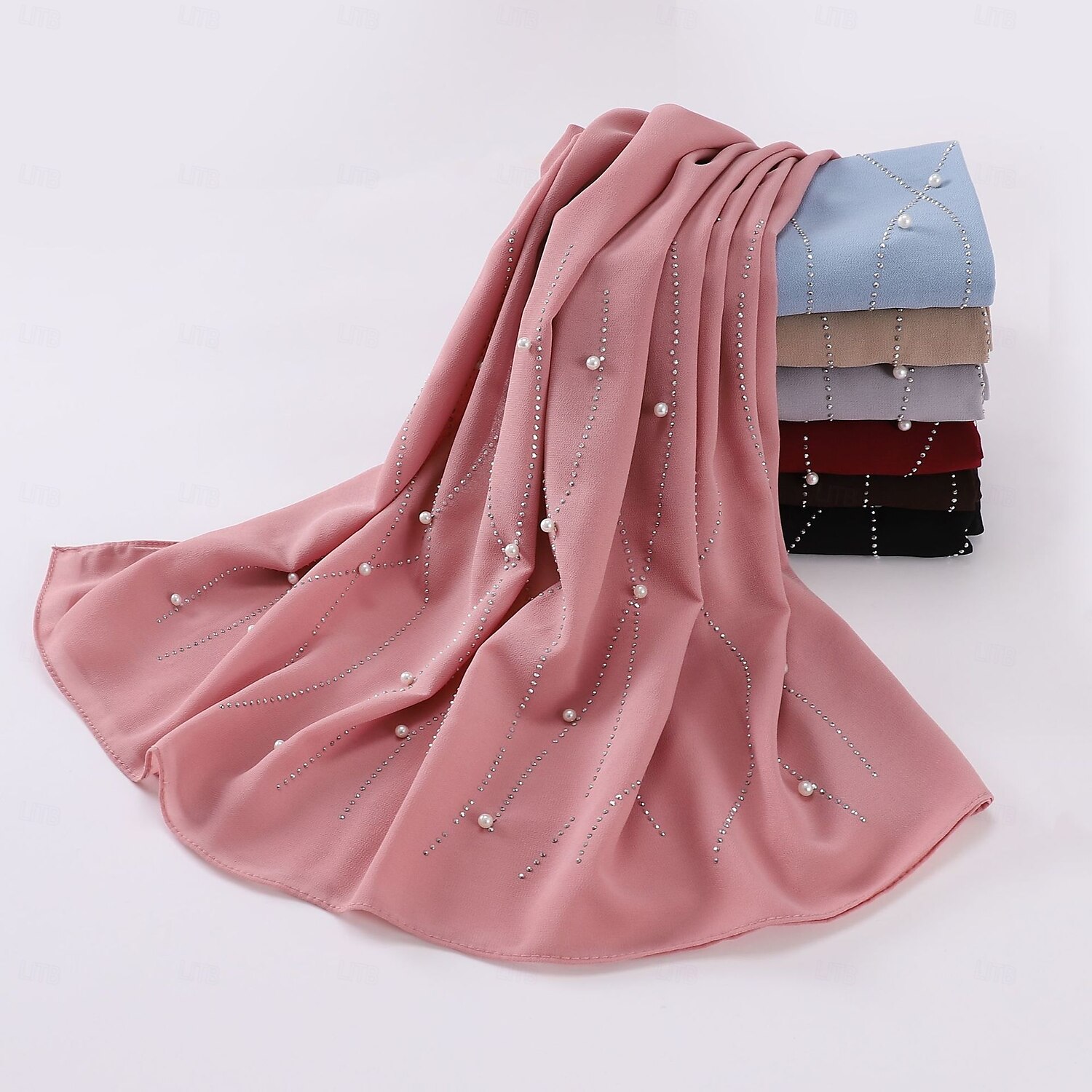 yessa scialli e mantelle con strass da donna per abiti da sera, scialli e mantelle in chiffon con paillettes per matrimoni, scialle e sciarpa formali del 2025 a $24.99 –P7