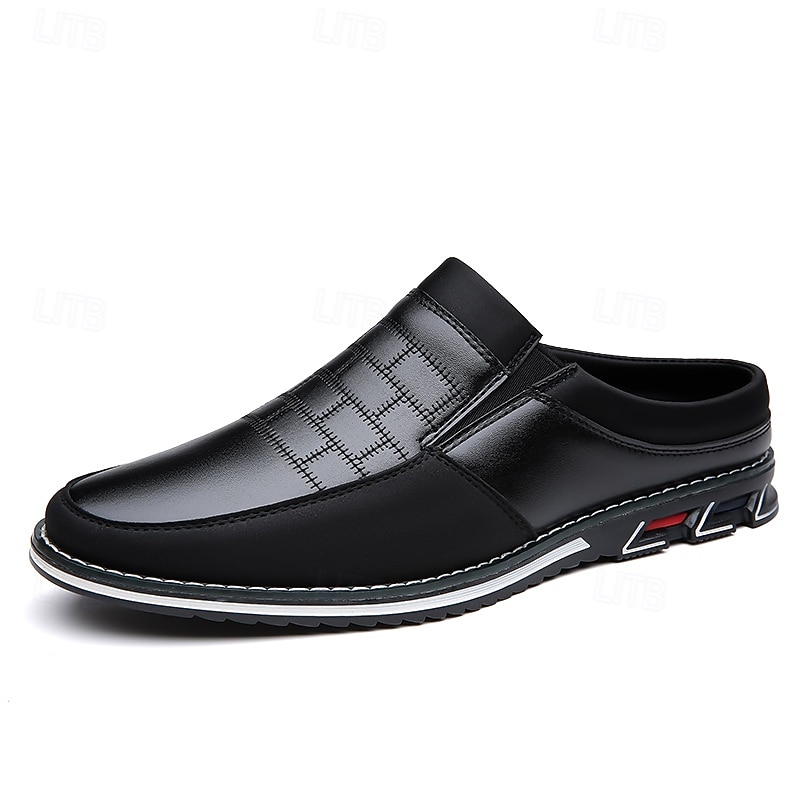 Homme Sabots et mules Cuir PU Confortable Antidérapantes Mocassins Noir Bleu Marron de 2025 ? $34.99 –P3