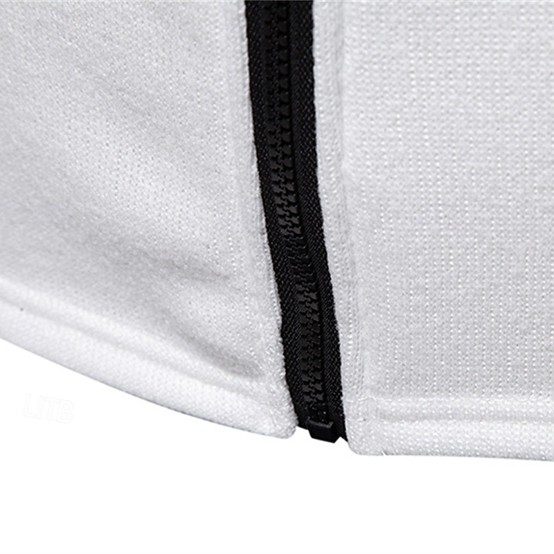 Men's Lightweight Jacket Summer Jacket Casual Jacket Vacation Daily Warm Pocket Fall & Winter Plain Fashion Classic Stand Collar Regular Black White Light Grey Dark Gray Jacket 2025 - $31.99 –P8