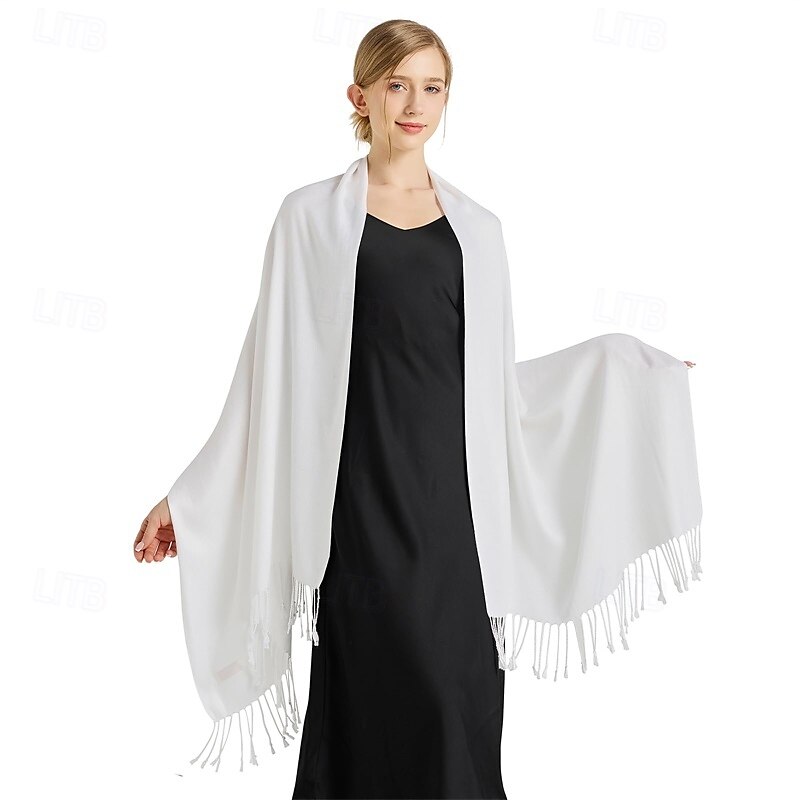 xale de pashmina macio e sedoso envolve lenço de cores sólidas para vestidos de noite de casamento de 2025 por $15.49 –P3