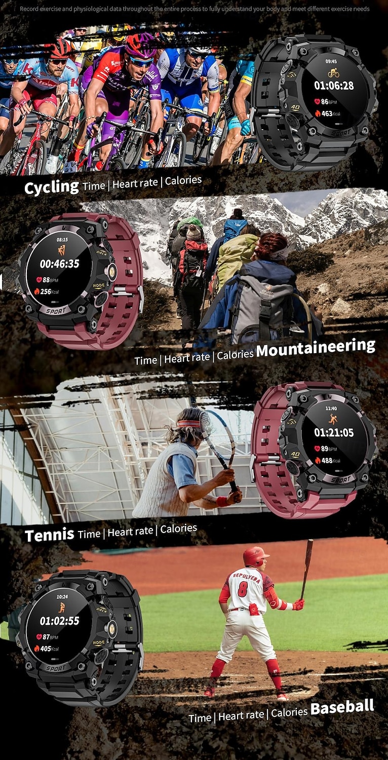 LOKMAT ATTACK 3 PRO Slimme horloge 1.39 inch(es) Smart horloge Bluetooth Stappenteller Gespreksherinnering Slaaptracker Compatibel met: Android iOS Dames Heren Lange stand-by Handsfree bellen 2025 - $46.99 –P16
