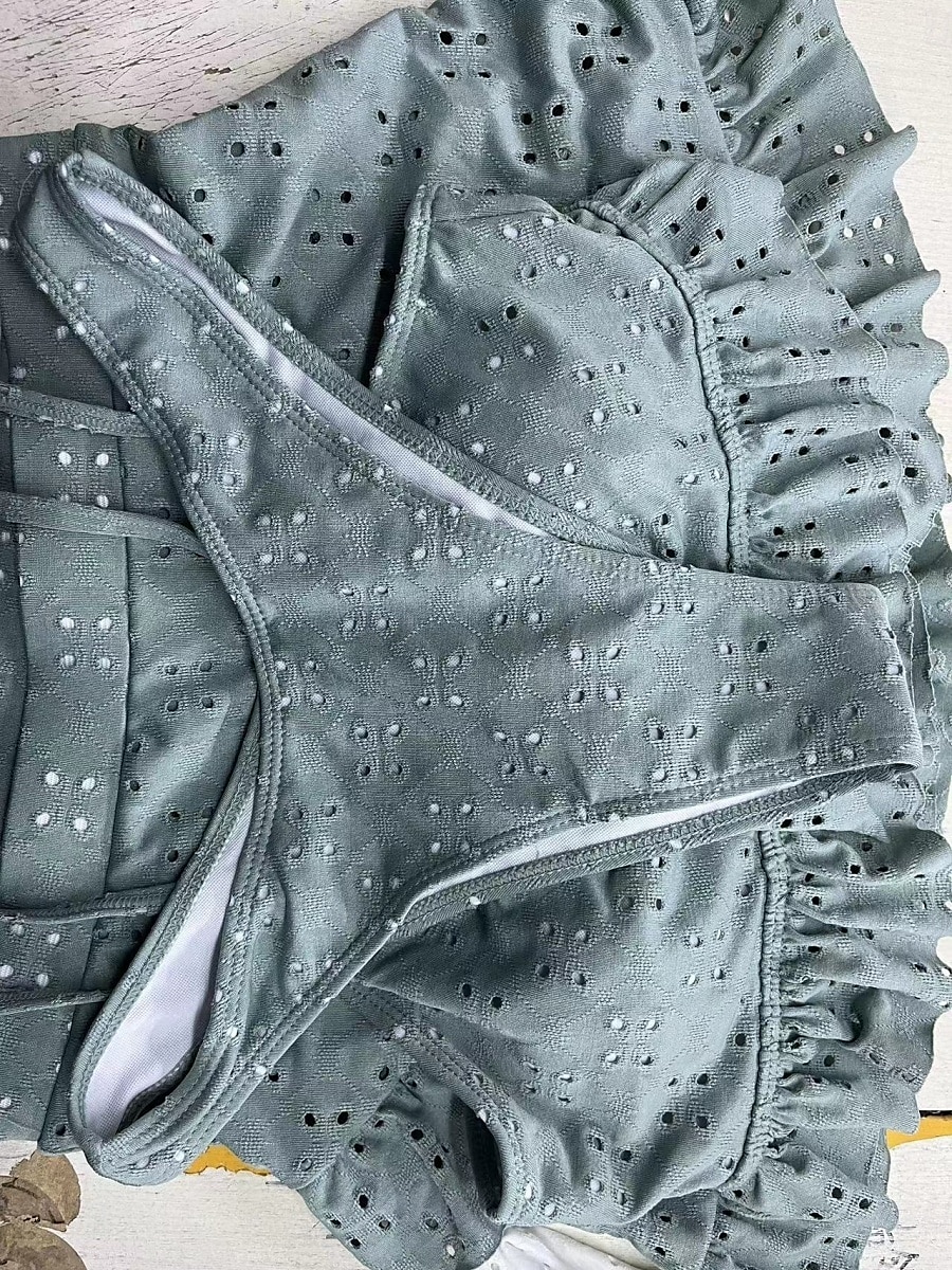 Dam Badkläder Bikini Tre delar Kjol Baddräkt Öppen rygg Smal Semester Standkläder Ensfärgat V-hals Ärmlös Baddräkter 2025 - $31.99 –P4