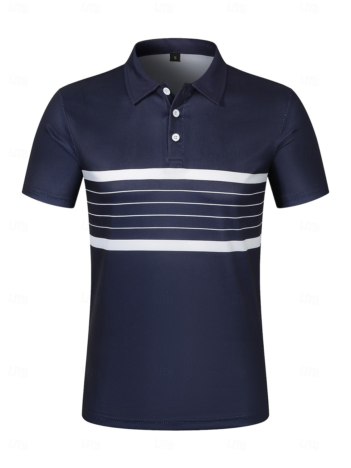 Men's Polo Business Polo Business Casual Lapel Classic Short Sleeve Color Block Stripes Buttons Summer Spring & Fall Black Red Navy Blue Brown Khaki Polo 2025 - $20.99 –P2