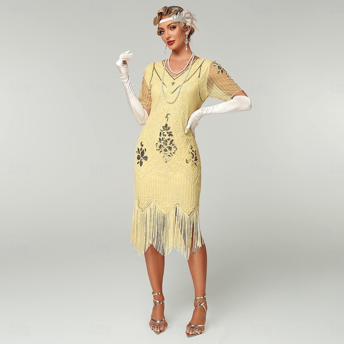 Roaring 20s 1920s Cocktail Dress Flapper Dress Dress Prom Dress The Great Gatsby Charleston Sequins Tassel Fringe Women's Halloween Carnival Masquerade Carnival Wedding Wedding Guest Adults' Dress 2025 - $43.99 –P11