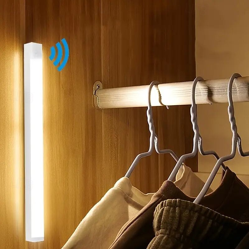 6PCS Motion Sensor LED Cabinet Lights - USB Rechargeable Night Reading Lights for Wardrobe, Kitchen, Stairs & Bookshelves 20/30cm 2025 - $34.99 –P6