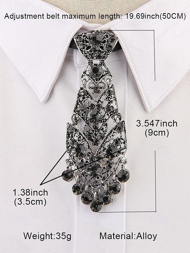 мужской короткий галстук из золотистого металла – украшенный стразами официальный аксессуар для свадеб, хозяев и особых мероприятий 2026 - $11.99 –P7