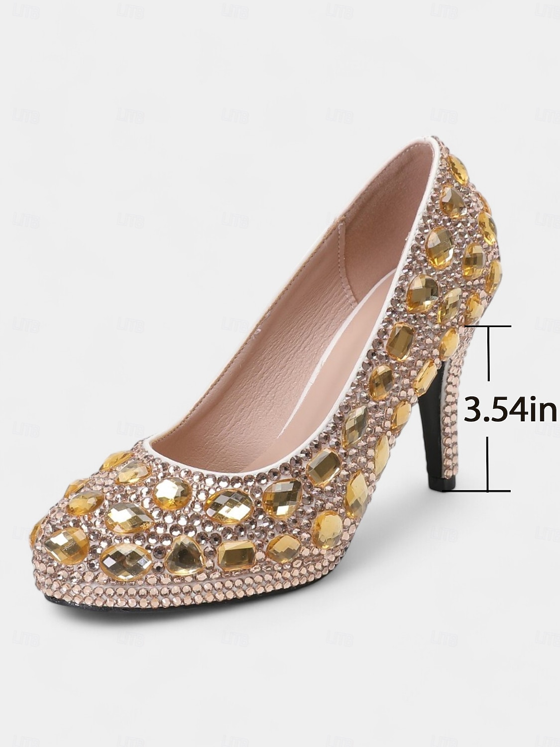 talons aiguilles ornés de cristaux dorés avec pochette assortie – ensemble de soirée et de mariage élégant pour femme de 2025 ? $109.99 –P2