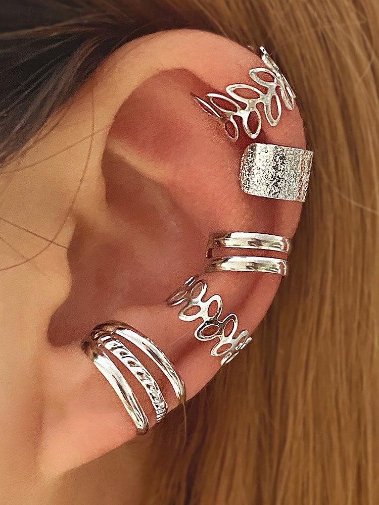 Gold Ear Cuff Set – Non-Piercing Alloy Ear Wraps with Unique Design, Minimalist Style for Women, Perfect for Parties, Everyday Wear and Gifts 2025 - $7.99 –P1