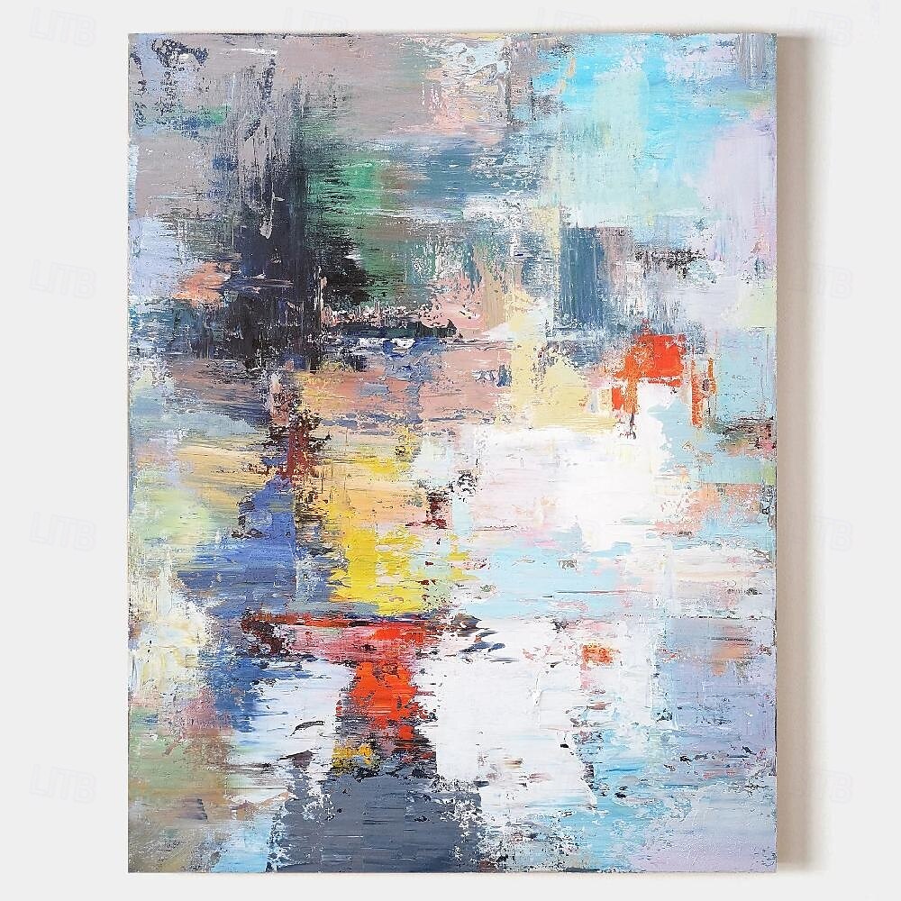 Handgemälde Ölgemälde Wandkunst blau abstrakte Malerei auf Leinwand 3D handgemachte Textur Wandkunst neutral abstrakte Wandkunst Boho Wal Dekor 2025 - $116.99 –P6