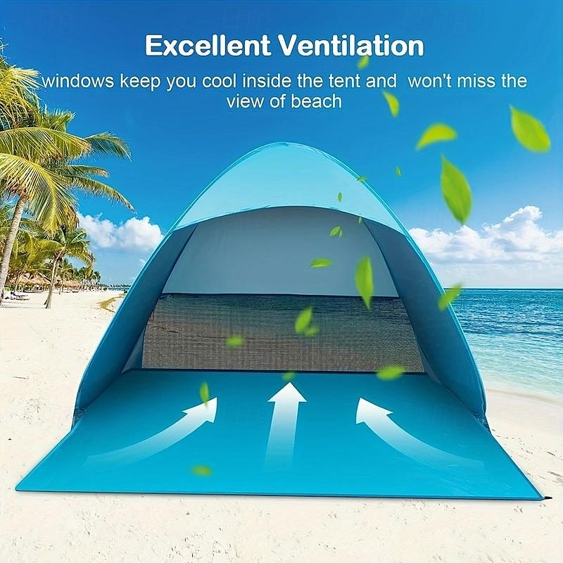 Automatic Instant Up Beach Tent Lightweight Outdoor Beach Shade Sun Shelter with Carry Bag 2025 - $32.99 –P2