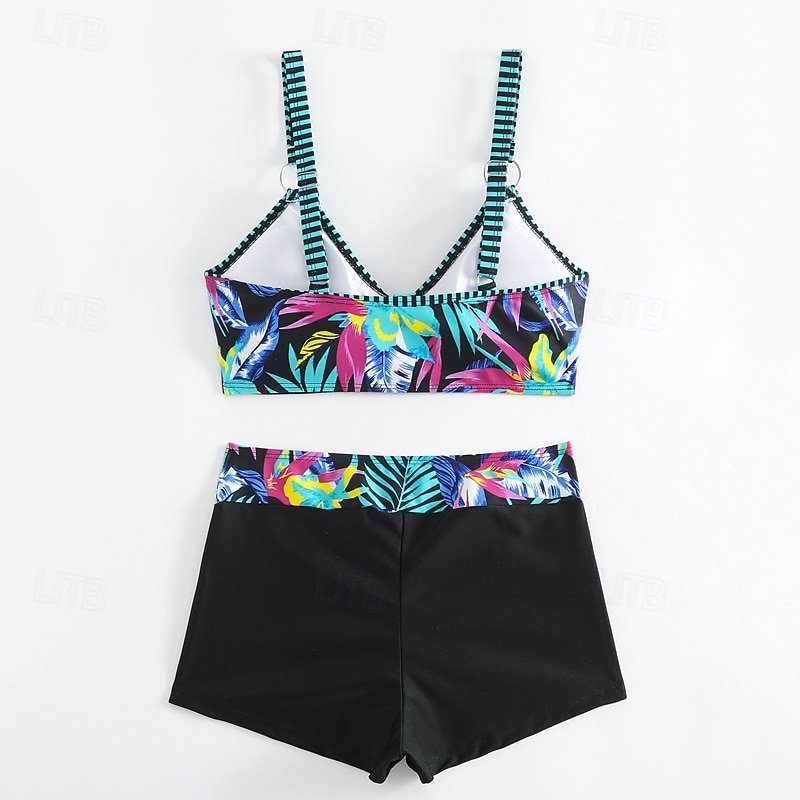 Per donna Tankini Costume da bagno a due pezzi Scollo a V Schiena aperta Costume da Bagno Costumi da bagno Blu Nero Asciugatura Rapida Leggero Traspirante Senza Maniche - Surf Spiaggia Nuoto Estate del 2026 a $19.99 –P8