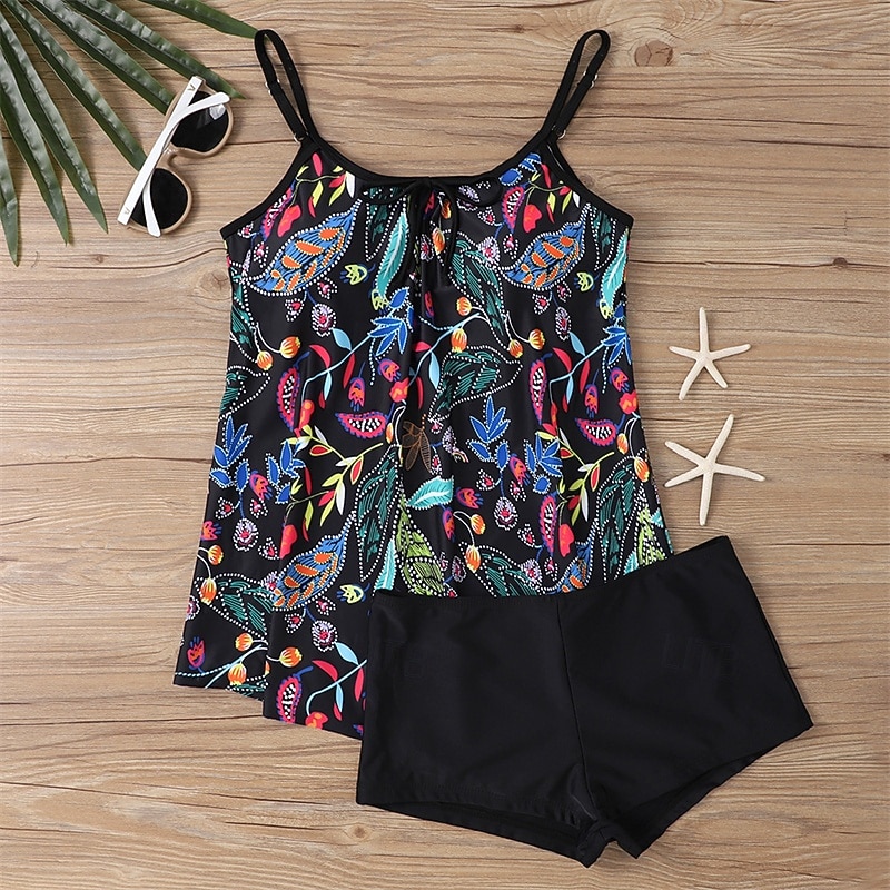 Per donna Tankini Costume da bagno a due pezzi Costumi da bagno Costumi da bagno Nero Blu Traspirante Asciugatura rapida Leggero Senza maniche - Nuoto Surf Spiaggia Estate Primavera Plus Size del 2026 a $26.99 –P4