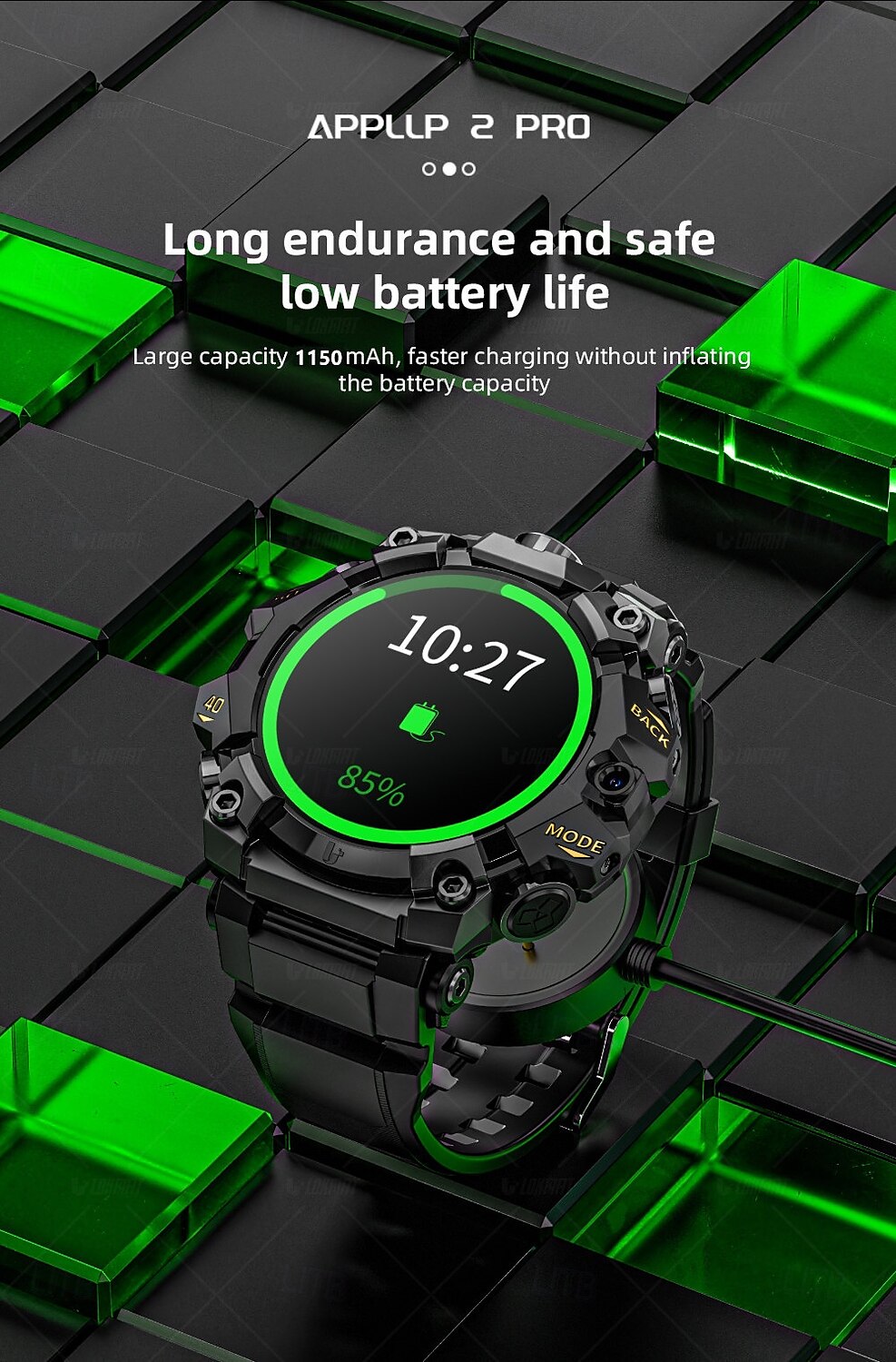 LOKMAT APPLLP 2 PRO Smart Watch 1.508 inch 4G LTE Cellular Smartwatch Phone 3G 4G Bluetooth Pedometer Call Reminder Heart Rate Monitor Compatible with Android iOS Women Men GPS Hands-Free Calls Media 2025 - $185.99 –P18