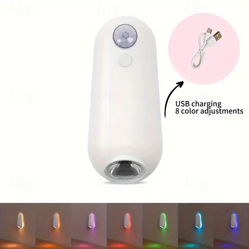 LED Smart Motion Sensor Night Light 8 Colors USB Rechargeable Toilet Seat Light for Home Bedroom Hallway WC Lighting Decoration 1/2pcs 2025 - $19.49 –P13