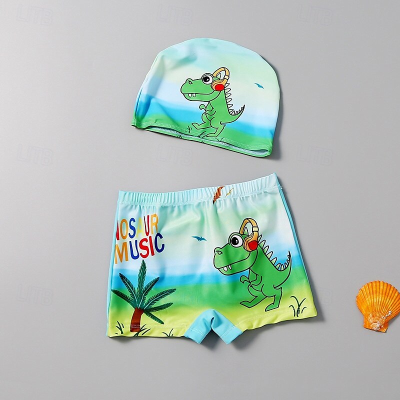 Barn Pojkar Baddräkt Djur Kortärmad Strand Semester Gul Sommar Kläder 4 år + 2025 - $6.99 –P2